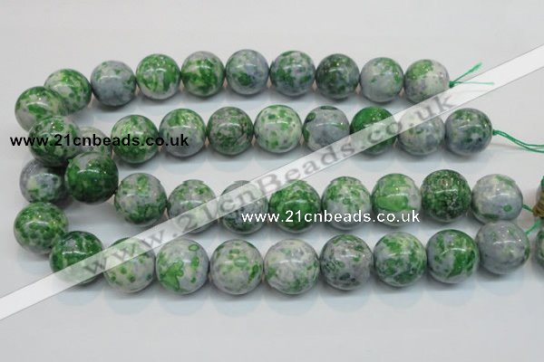 CRF49 15.5 inches 18mm round dyed rain flower stone beads wholesale