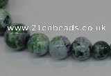 CRF51 15.5 inches multi sizes round dyed rain flower stone beads wholesale