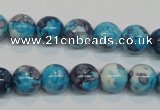 CRF58 15.5 inches 10mm round dyed rain flower stone beads wholesale