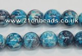 CRF59 15.5 inches 12mm round dyed rain flower stone beads wholesale