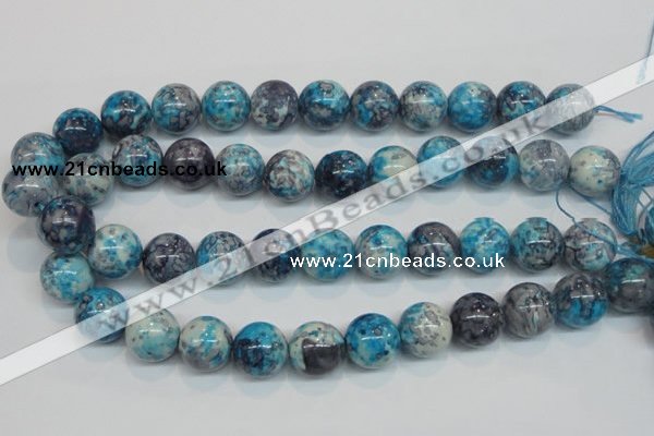 CRF61 15.5 inches 16mm round dyed rain flower stone beads wholesale