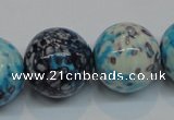 CRF63 15.5 inches 20mm round dyed rain flower stone beads wholesale