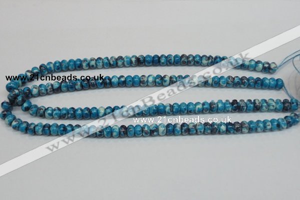 CRF67 15.5 inches 5*8mm rondelle dyed rain flower stone beads wholesale