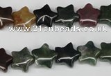 CRG03 15.5 inches 12*12mm star Indian agate gemstone beads wholesale