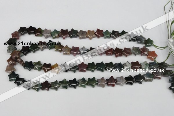 CRG03 15.5 inches 12*12mm star Indian agate gemstone beads wholesale