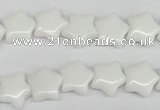 CRG06 15.5 inches 12*12mm star white agate gemstone beads wholesale