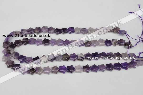 CRG12 15.5 inches 12*12mm star amethyst gemstone beads wholesale