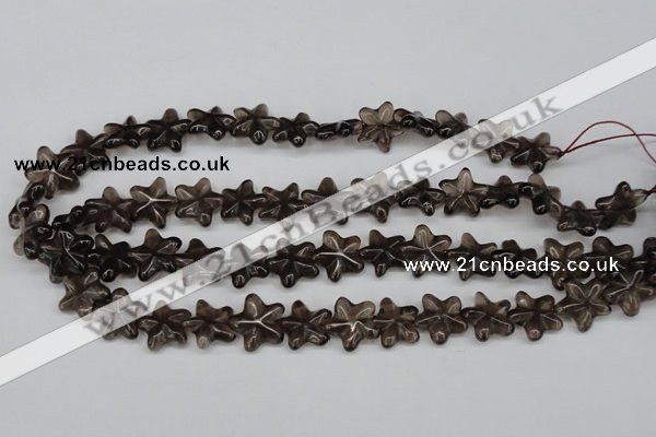 CRG16 15.5 inches 16*16mm star smoky quartz gemstone beads