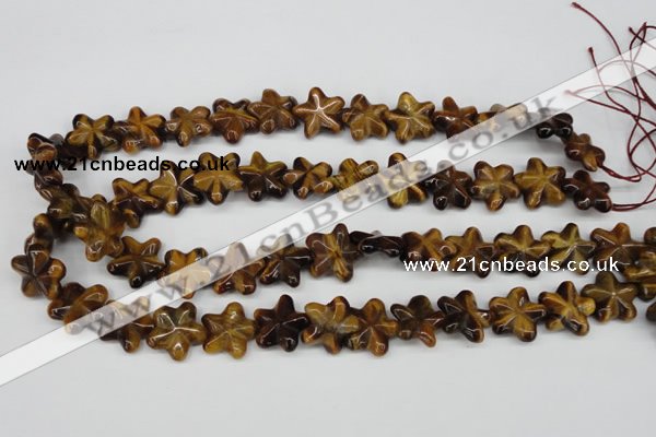 CRG18 15.5 inches 16*16mm star tiger eye gemstone beads wholesale