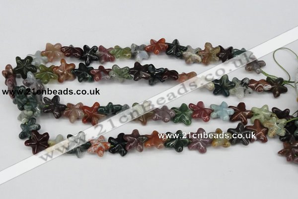 CRG24 15.5 inches 16*16mm star Indian agate gemstone beads wholesale