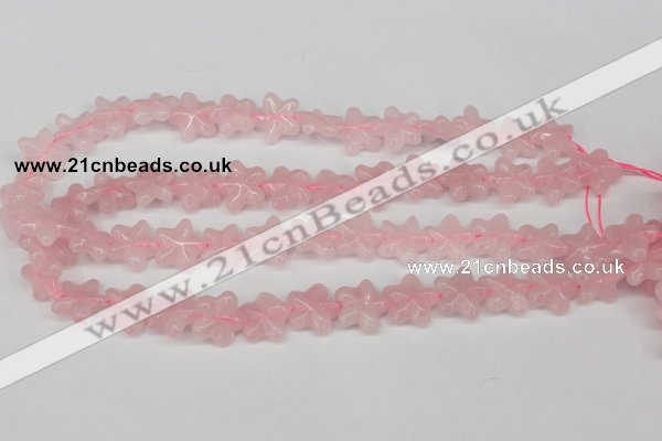 CRG25 15.5 inches 16*16mm star rose quartz gemstone beads wholesale