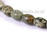 CRH01 8*10mm rice shape natural rhyolite stone beads Wholesale