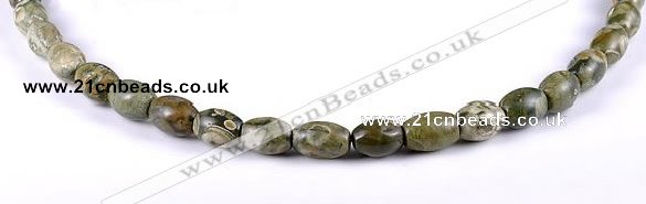 CRH01 8*10mm rice shape natural rhyolite stone beads Wholesale