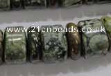 CRH115 15.5 inches 6*18mm & 12*18mm rondelle rhyolite gemstone beads