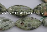 CRH140 15.5 inches 15*30mm marquise rhyolite gemstone beads