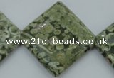 CRH146 15.5 inches 30*30mm diamond rhyolite gemstone beads