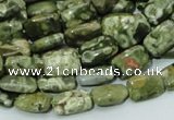 CRH23 15.5 inches 8*12mm rectangle rhyolite beads wholesale