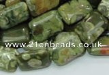 CRH25 15.5 inches 12*18mm rectangle rhyolite beads wholesale