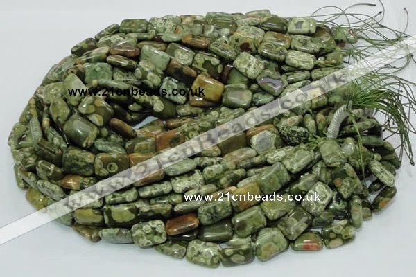 CRH25 15.5 inches 12*18mm rectangle rhyolite beads wholesale