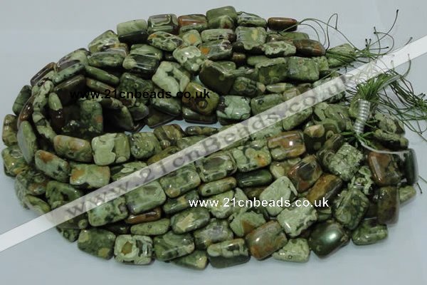 CRH26 15.5 inches 14*20mm rectangle rhyolite beads wholesale