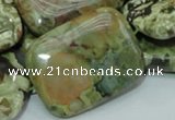 CRH29 15.5 inches 30*40mm rectangle rhyolite beads wholesale