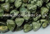 CRH30 15.5 inches 10*10mm triangle rhyolite beads wholesale