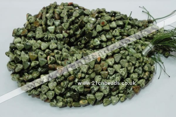 CRH30 15.5 inches 10*10mm triangle rhyolite beads wholesale