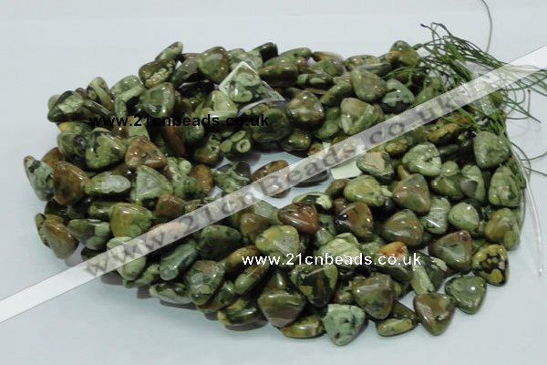 CRH31 15.5 inches 12*12mm triangle rhyolite beads wholesale