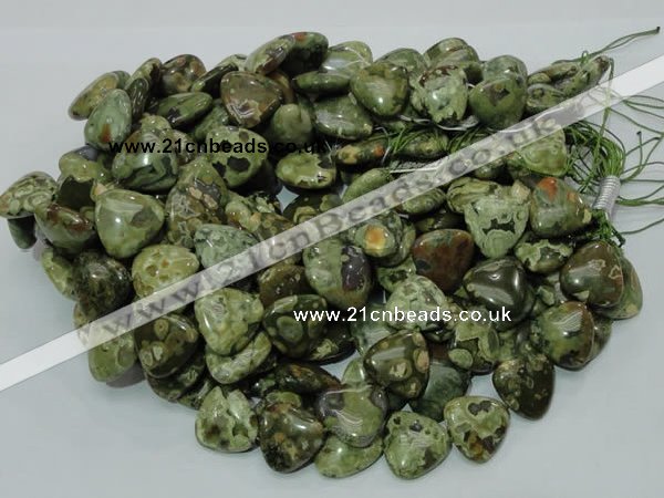 CRH33 15.5 inches 20*20mm triangle rhyolite beads wholesale