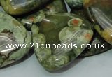 CRH34 15.5 inches 30*30mm triangle rhyolite beads wholesale