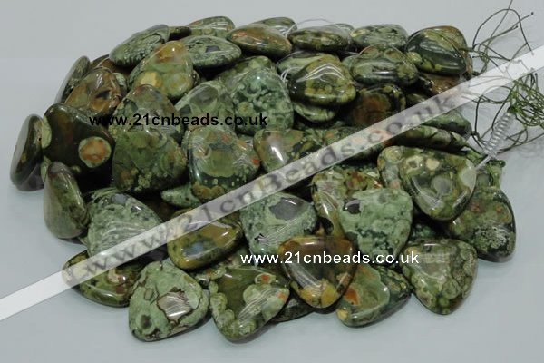 CRH34 15.5 inches 30*30mm triangle rhyolite beads wholesale