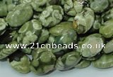 CRH42 15.5 inches 8*12mm oval rhyolite beads wholesale