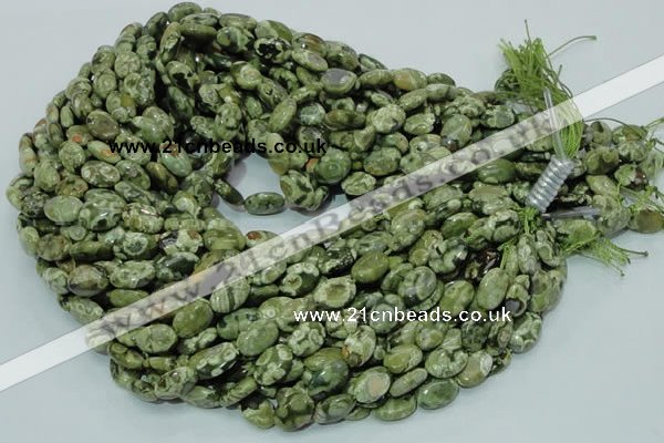 CRH42 15.5 inches 8*12mm oval rhyolite beads wholesale