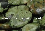 CRH46 15.5 inches 15*30mm oval rhyolite beads wholesale