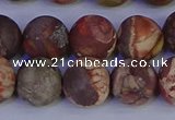 CRH514 15.5 inches 12mm round matte rhyolite gemstone beads