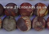 CRH515 15.5 inches 14mm round matte rhyolite gemstone beads