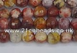 CRH519 15.5 inches 6mm faceted round rhyolite gemstone beads