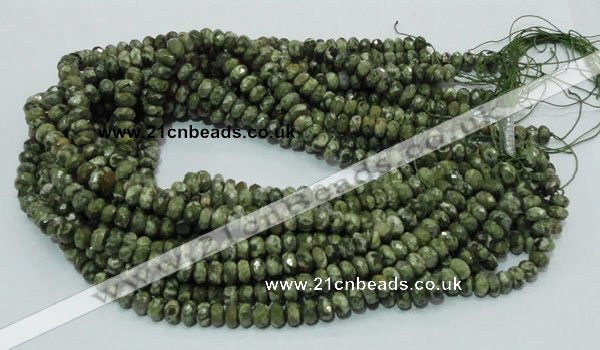 CRH52 15.5 inches 5*8mm faceted rondelle rhyolite beads wholesale