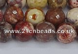 CRH521 15.5 inches 10mm faceted round rhyolite gemstone beads