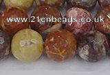 CRH522 15.5 inches 12mm faceted round rhyolite gemstone beads