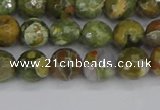 CRH527 15.5 inches 6mm faceted round rhyolite beads wholesale