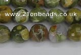 CRH528 15.5 inches 8mm faceted round rhyolite beads wholesale