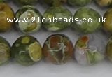 CRH530 15.5 inches 12mm faceted round rhyolite beads wholesale