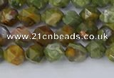 CRH541 15.5 inches 6mm faceted nuggets rhyolite beads wholesale