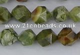 CRH542 15.5 inches 8mm faceted nuggets rhyolite beads wholesale