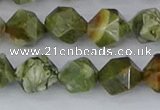 CRH543 15.5 inches 10mm faceted nuggets rhyolite beads wholesale