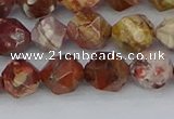 CRH548 15.5 inches 8mm faceted nuggets rhyolite gemstone beads