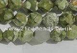 CRH554 15.5 inches 8mm faceted nuggets matte rhyolite gemstone beads