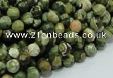 CRH56 15.5 inches 8mm faceted round rhyolite beads wholesale