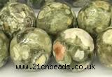 CRH582 15 inches 10mm faceted round rhyolite beads wholesale
